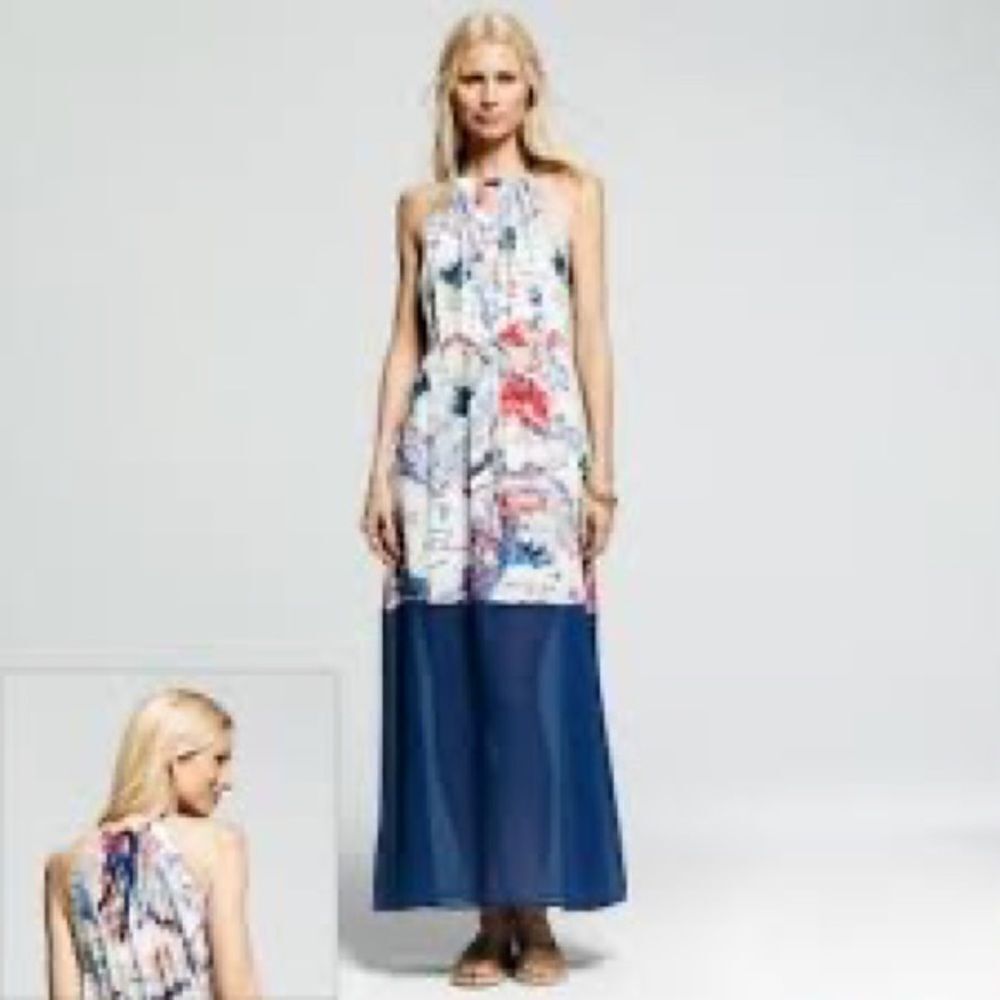 Peter Som Postcard Map Halter Dress size S